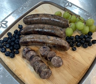 CODE 6095 Venison Pork Sausage With White Wine Shallots and Blueberries 4oz Frozen 4 bag